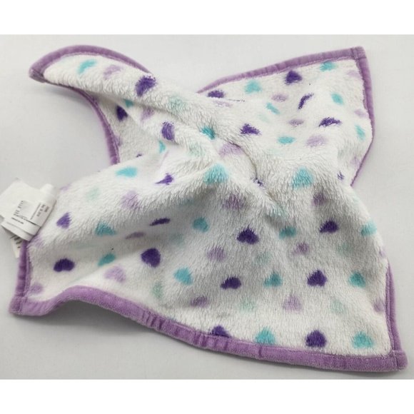 SL Home Fashions Baby Owl Plush Lovey Security Blanket Purple Heart Print - Picture 6 of 9